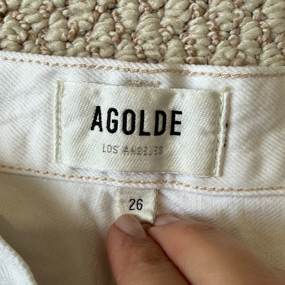 AGOLDE Parker Long Shorts in White sz 26 - Picture 2 of 4